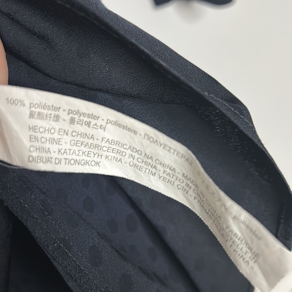 Zara basic collection monochromatic animal print tunic shirt dress black - Picture 6 of 10